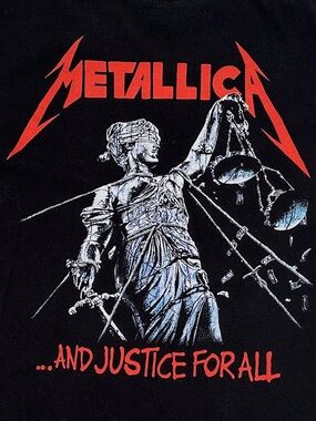 Metallica And Justice for All AJFA Licensed Band T-Shirt Men’s S Black